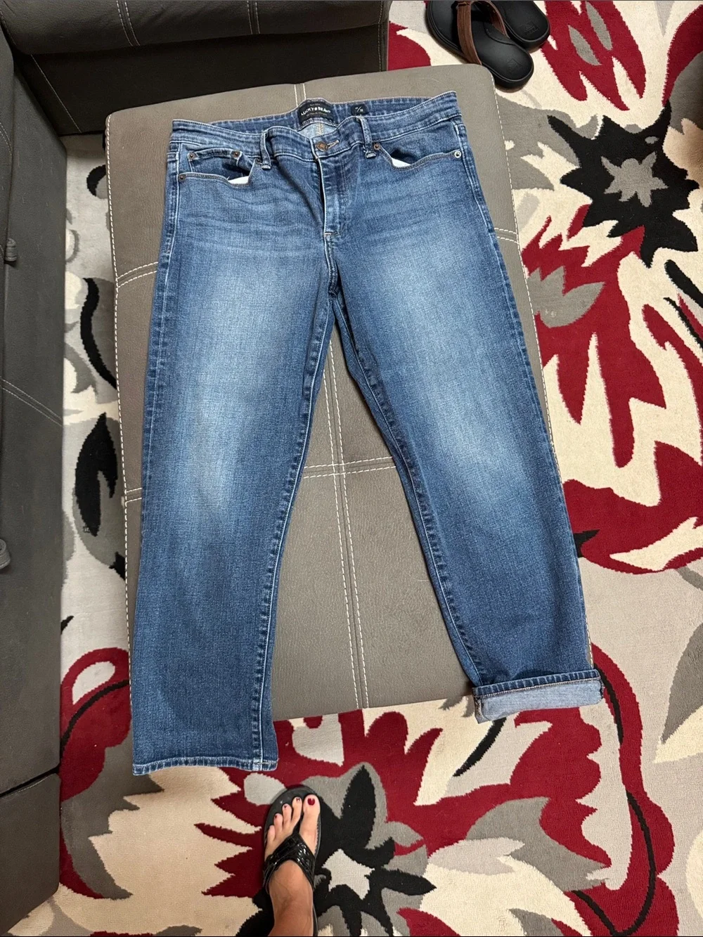Lucky Brand Women’s Boyfriend Jeans in Blue Midwash